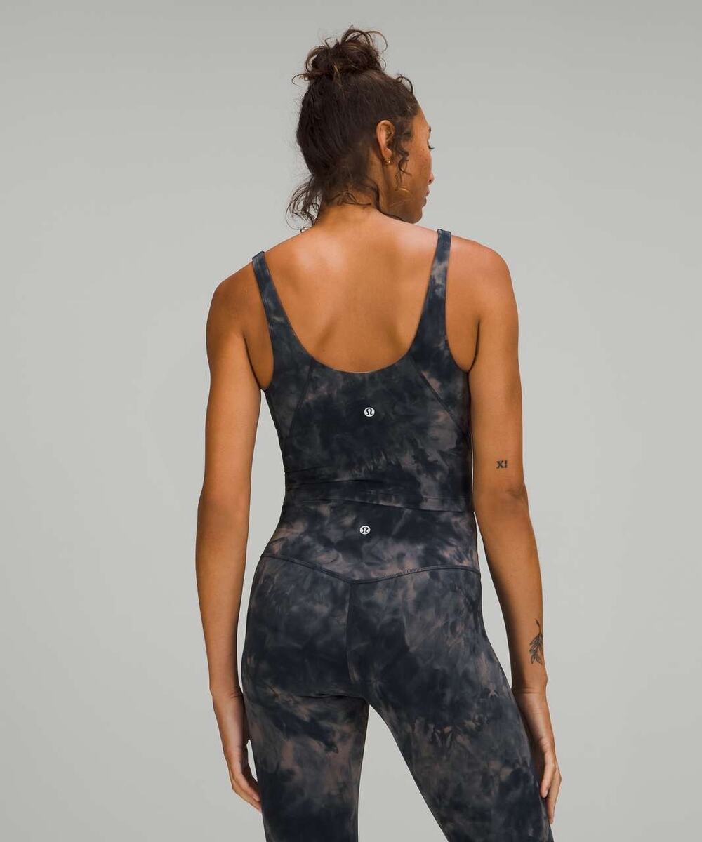Lululemon Align Tank 4 Diamond Dye Lunar Rock True Navy Blue Crop Top